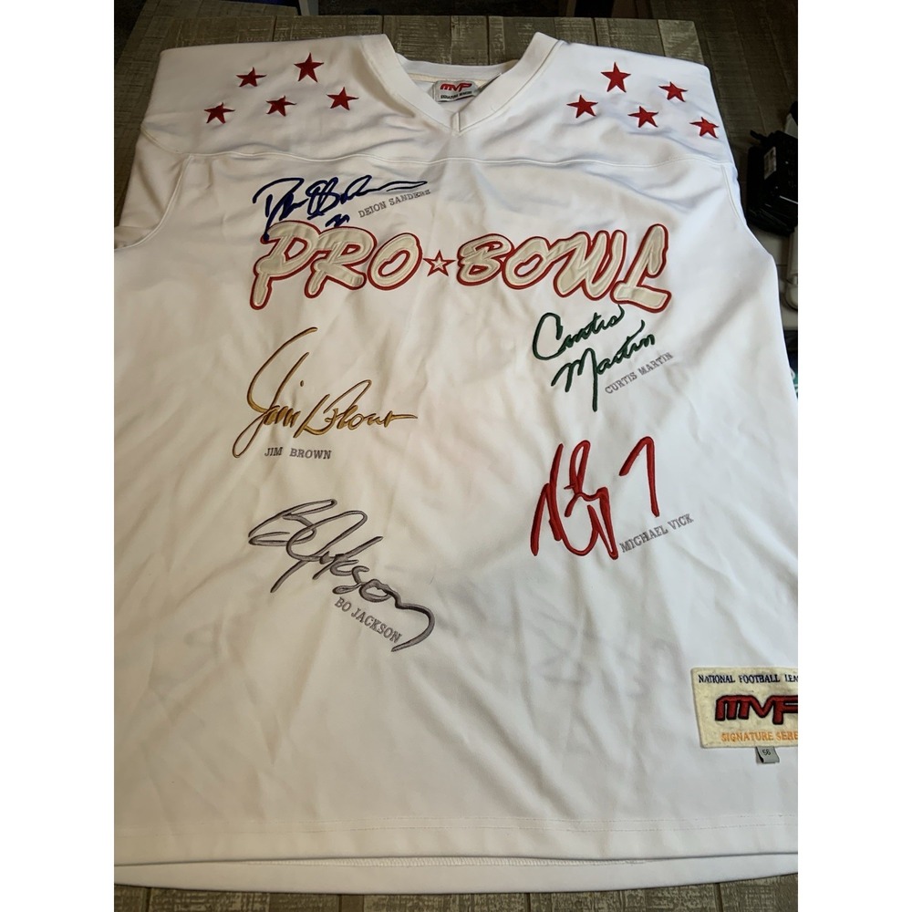 MVP NFL Pro Bowl Signature Series Football Jersey Size 56 Elway Montana Sanders